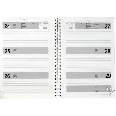 SIMPLEX Agenda settimanale 2027 40125.27 1S/2P blu ML 14.8x20.8cm