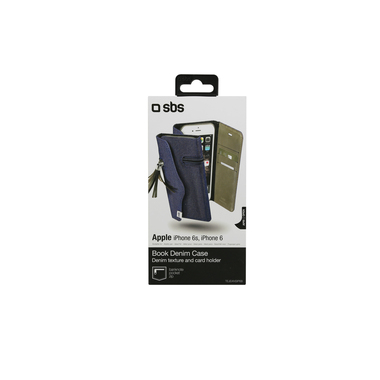 Coque en denim en jean de style livre pour iPhone 6/6S
