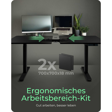 ICY BOX Hubtischgestell IB-EW122B-TT schwarz, höhenverstellbar