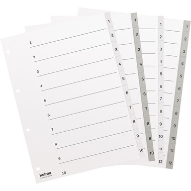 KOLMA Répertoires KolmaFlex A4 18.114.03 gris 1-10