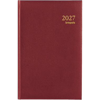 BREPOLS Agenda Saturnus Lima Ku. 2027 0.216.1256 1T/1S weinrot 13.3x20.8cm