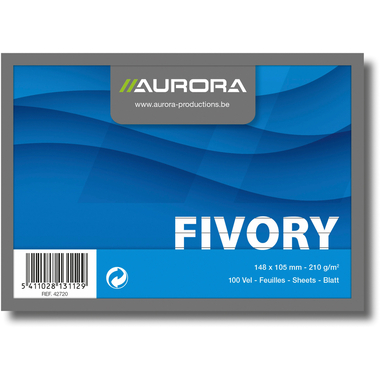 AURORA Schede rugoso A6 42720 bianco 100 pzi.