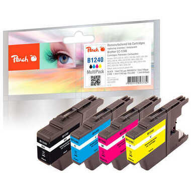 Peach Multi Pack, compatible with Brother LC-1240VALBP