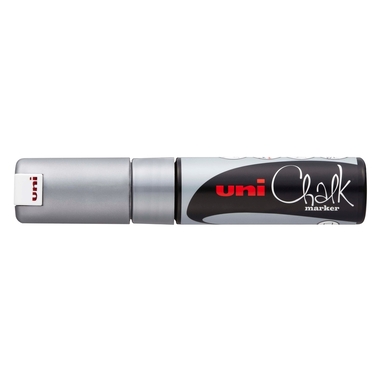 UNI-BALL Chalk Marker 8mm PWE8K SILVER silber, Keilspitze