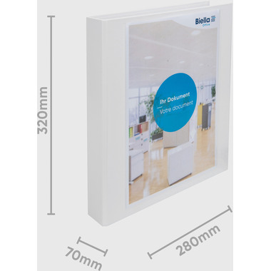 BIELLA Livre prés.Creative XL#2 7cm 44344501U blanc, 4-anneaux A4
