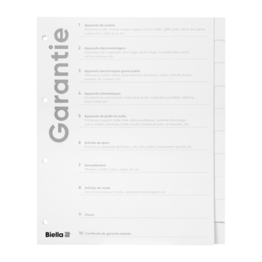 BIELLA Kartonregister Expert A4 465021091U Garantie DE 10-teilig