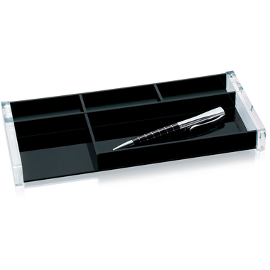 WEDO Stiftschale EXKLUSIV 601601 27x12.5x3cm Acryl schw./tran.