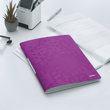 LEITZ Sichtbuch WOW PP A4 46310062 violett 20 Taschen