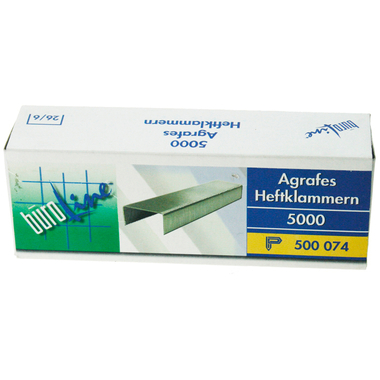 BÜROLINE Heftklammern 26/6mm 500074 5000 Stück