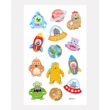 FOLIA Soft-Sticker 19305 In Space 2 Blatt/23 Stück