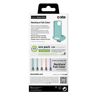 Cover colorata con laccio da collo per iPhone 13 Pro | SBS