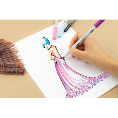 TOMBOW Dual Brush Pen ABT PRO ABTP-5P-2 Pastel Colours Set, 5 Stück