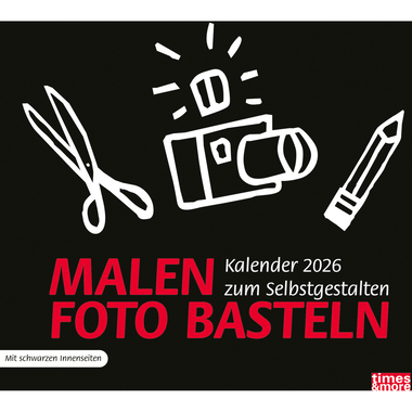 HEYE Bastelkalender 2026 21418+26 schwarz DE 30x27cm