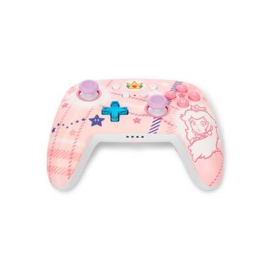 Power A Enhanced Wireless Controller Princess Peach Plaid