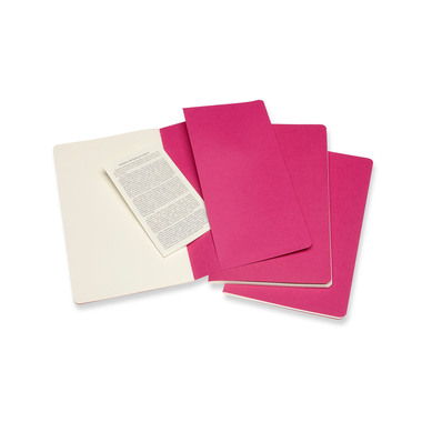 MOLESKINE Carnet carton 3x L/A5 629681 en blanc, pink, 80 pages