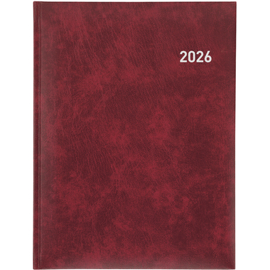 BIELLA Geschäftsagenda Orario 2026 809301470026U 1W/2S weinrot ML 17.8x23.5cm