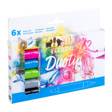 TALENS Ecoline Duotip Basis Set 11609910 6 Farben