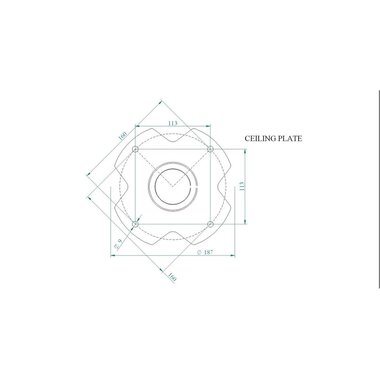 Euromet Deckenhalterung ARAKNO Mini Weiss