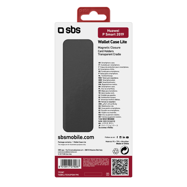 Book-style case with card holder pockets for Huawei P Smart 2019