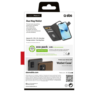 Étui portefeuille avec coque et range-cartes | SBS