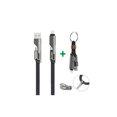 4smarts ComboCord Flat 240 W USB-A/USB-C - Lightning/USB-C 1,5 m