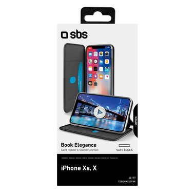 Étui livre avec fonction support pour iPhone XS,X