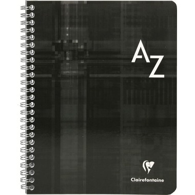 CLAIREFONTAINE Spiralheft mit Index 17x22cm 8949 5mm, A-Z, ass. 50 Blatt