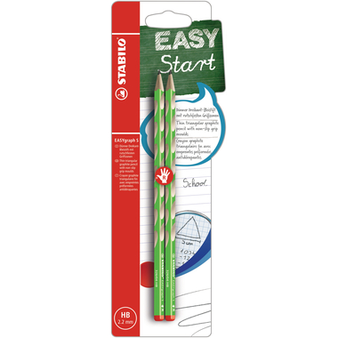 STABILO Bleistift EASYgraph S HB B-53117-10 grün, R 2 Stück