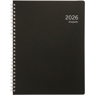 BREPOLS Agenda Timing poyprop 2026 0.137.4910 1S/2P noir 17.1x22cm