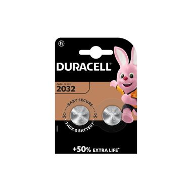 Duracell button cell lithium CR2032, 2 pieces