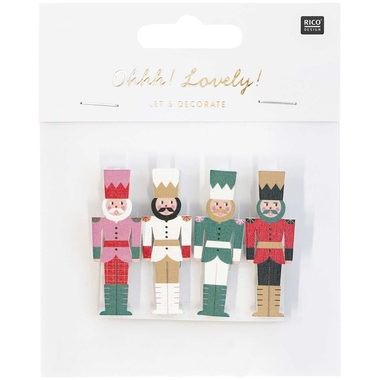 RICO DESIGN Clip decorative schiacci 4.8cm 7040.31.22 4 pezzi