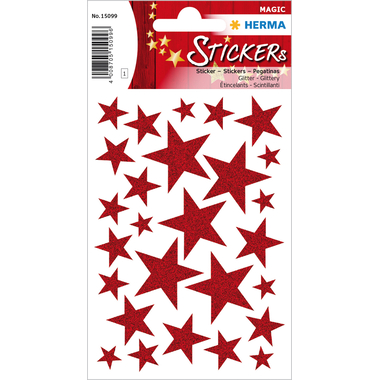 HERMA Sticker Etoile 15099 rouge 27 pcs. /1 flls.