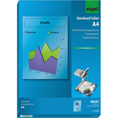 SIGEL Inkjet-Folie A4 IF210 50 Blatt