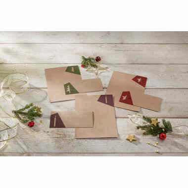SIGEL Weihnachts-Motivpap.-Set A4 DP400 Cut-out style Kraftpapier