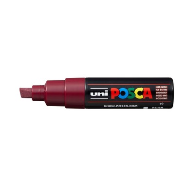 POSCA Marker 8mm PC8K RED WIN bordeaux, Keilspitze