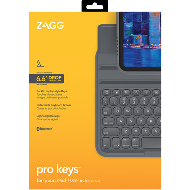 ZAGG Keyboard Pro Keys for iPad 103410815 10.9 (Gen10),11(A16),CH