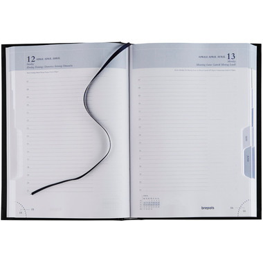 BREPOLS Agenda Minister Lima Ku. 2027 0.218.1256 1G/1P nero 14.8x21cm