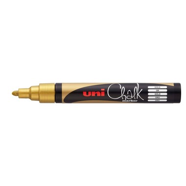 UNI-BALL Chalk Marker 1.8-2.5mm PWE-5M GOLD gold, Rundspitze