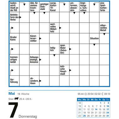 HARENBERG Abreisskalender 2026 2110400+26 Kreuzworträtsel DE 12.5x16cm