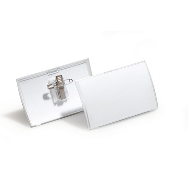 DURABLE Namensschild Click Fold 821419 m.Kombiklemme, 54x90mm 25Stk.