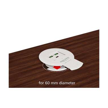 Delock Tisch-Hub 64065 2x USB 3.0 Typ-A Quick Charge