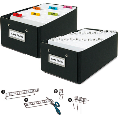 3L Index tabs stampato 10x150mm 10503 bianco, autoadesivo 5 pezzi