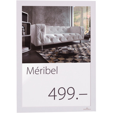 DURABLE Sichtfenster Duraframe A4 488202 weiss, selbstklebend 10 Stück