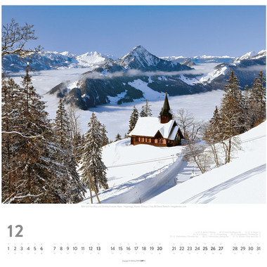 WEINGARTEN Calendario 2026 3312224+26 Die Schweiz DE 48x46cm