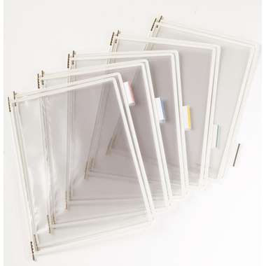 TARIFOLD Drehtaschen T-Display 6114002 weiss 5 Tabs 50mm 10 Stück