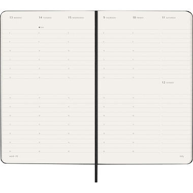 MOLESKINE Agenda Classic Large 2026 DHB12WV3Y26 1S/2P noir HC 13x21cm