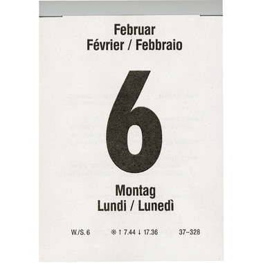 BIELLA Abreissblock Nr.5 2027 889005000027U 1T/1S sw/rot ML 9.8x14.2cm