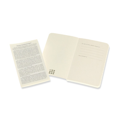 MOLESKINE Notizheft 2x 10.5x6.5cm 620497 blanko, korall/marine, 56 S.