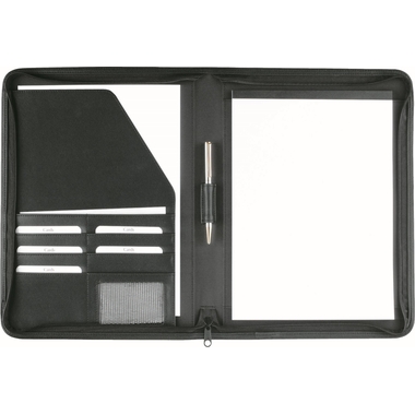 RIDOIDE Serviette d. conf. 260x350mm 738 30 avec zip, incl. bloc A4 noir
