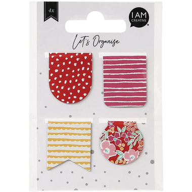 I AM CREATIVE Bookmark Let`s Organize 4035.05 magnetisch, 4 assorted